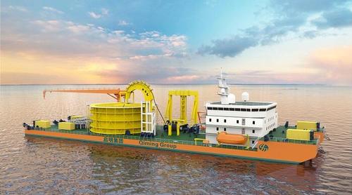海上风电建设的福利 国内首制5000吨新型海底电缆施工船出坞