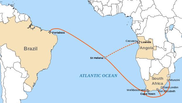 海底光纤电缆将实现亚,非,南美互连